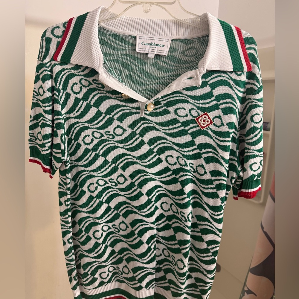 Men’s Casablanca polo shirt size large never worn